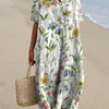 Women's Vintage Floral Casual Flowing Dress